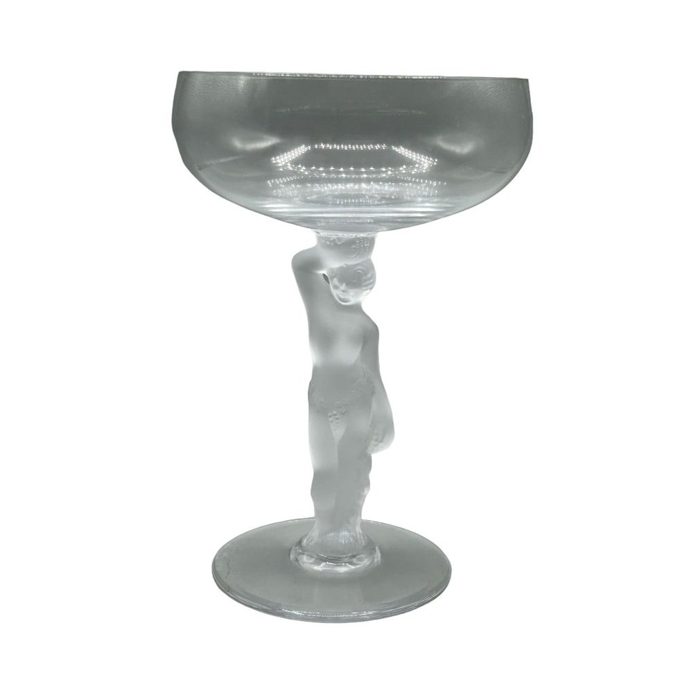 Vintage Bacchus Frosted Champagne Sherbet Glass By France 1 Pc Replacement Glass
